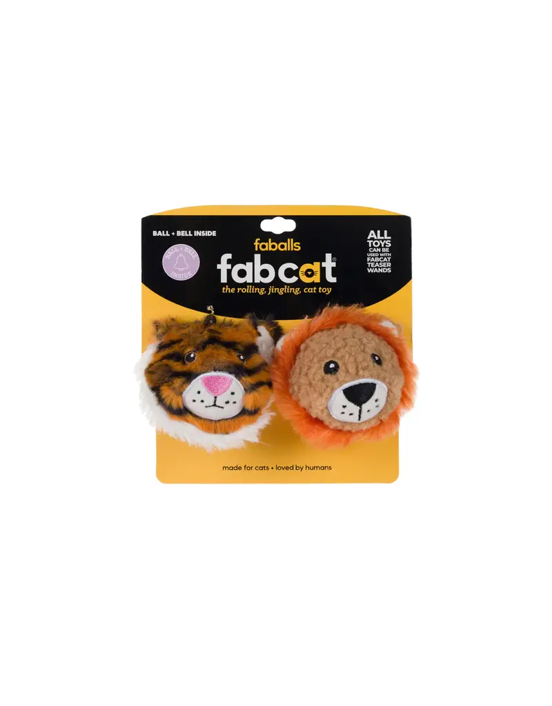 Fab Dog Fab Dog Cat Toy Lion/Tiger 2 Pk