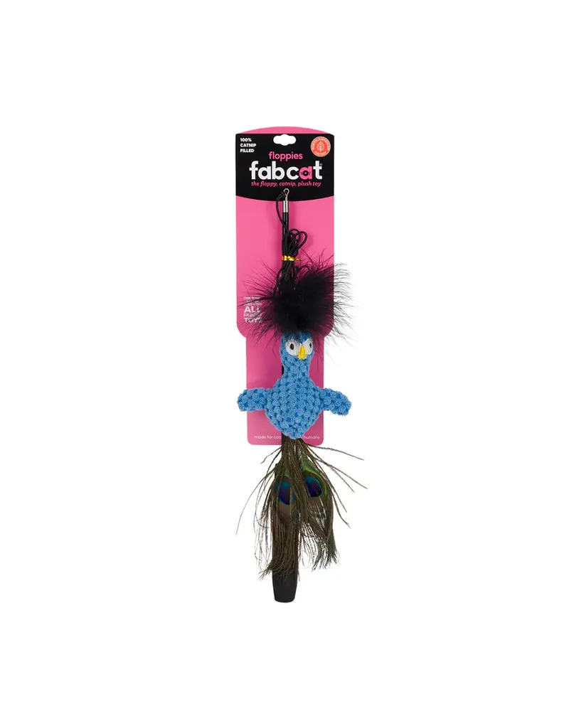 Fab Dog Fab Dog Cat Toy Faball Teaser Peacock