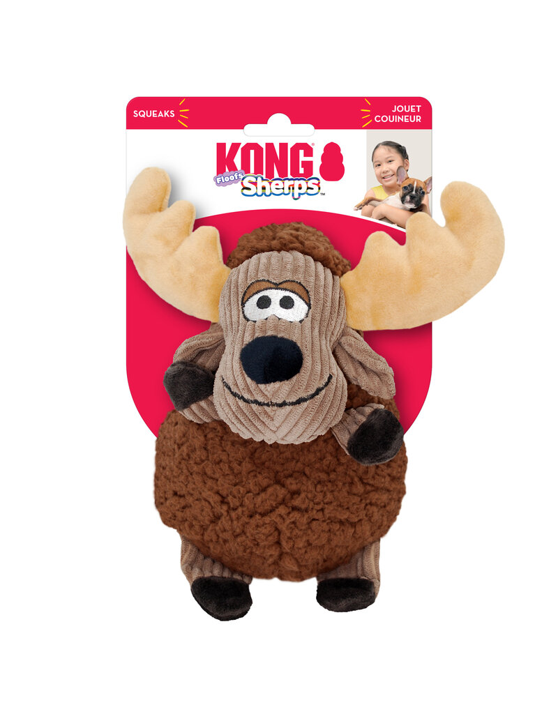 Kong Company Kong Sherps Floofs Moose Dog Toy Brown Medium