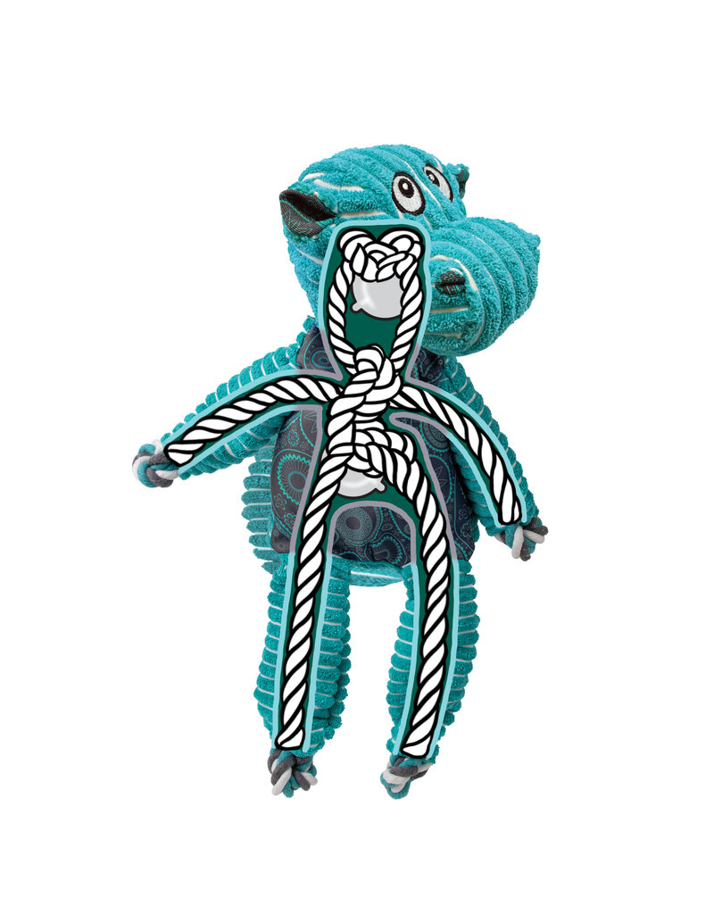 Kong Company Kong Floppy Knots Hippo Dog Toy
