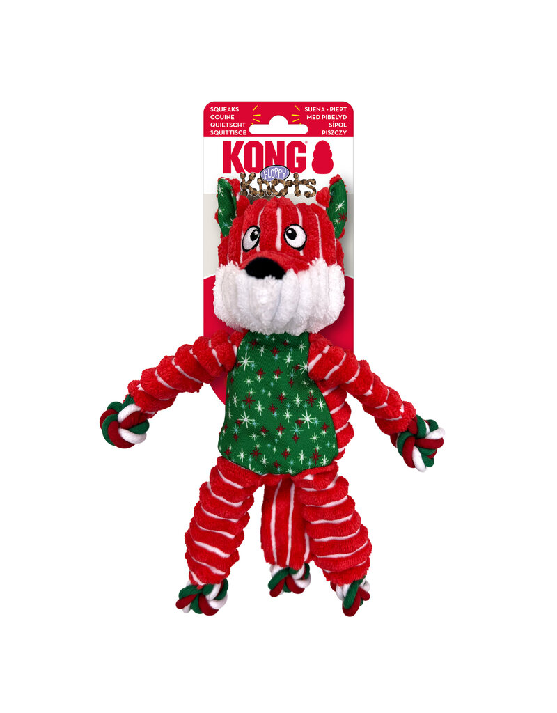 Kong Company Kong Holiday Floppy Knots Fox Dog Toy Sm/Med