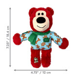 Kong Company Kong Holiday Wild Knot Bear Dog Toy Sm/Md