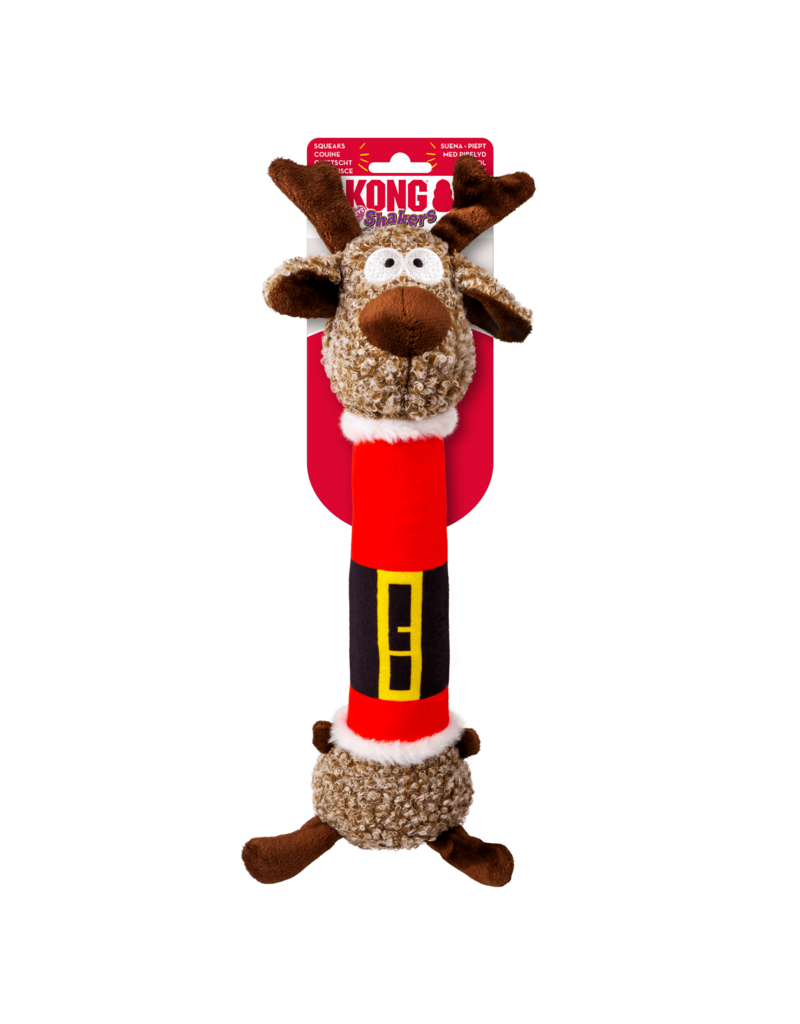 Kong Company Kong Holiday Shaker Luvs  Reindeer Dog Toy Medium