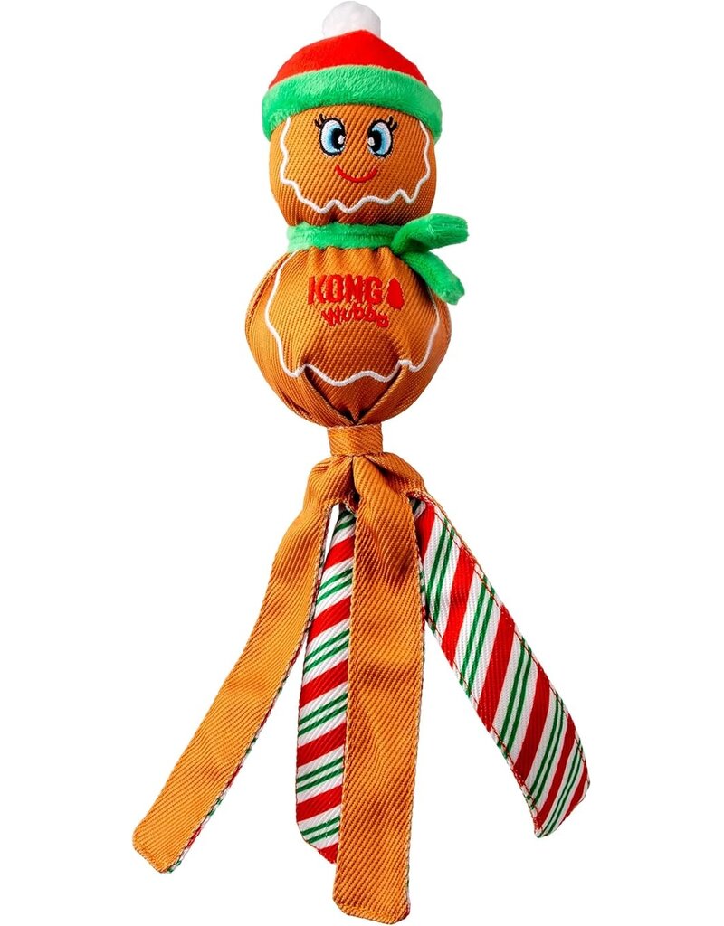 Kong Company Kong Holiday Tug Dog Toy Gingerbread Man Lg