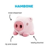 Bark Retail Bark Hambone Pig Dog Toy Md Pink