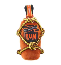 Bark Retail Barkbeard's Rum Bottle Plush Dog Toy Brown