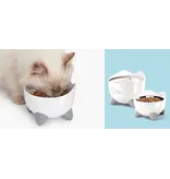 Catit Pixi Elevated Feeding Dish, White Cat Food and Water Dish