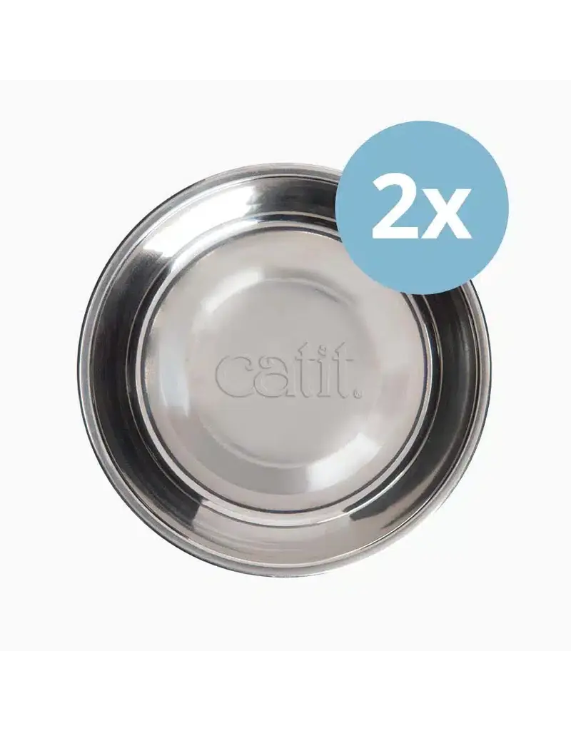 Catit Pixi Elevated Feeding Dish, White Cat Food and Water Dish