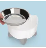 Catit Pixi Elevated Feeding Dish, White Cat Food and Water Dish