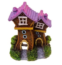 Blue Ribbon Pet Exotic Environments Funhouse Village Purple Ornament XSm