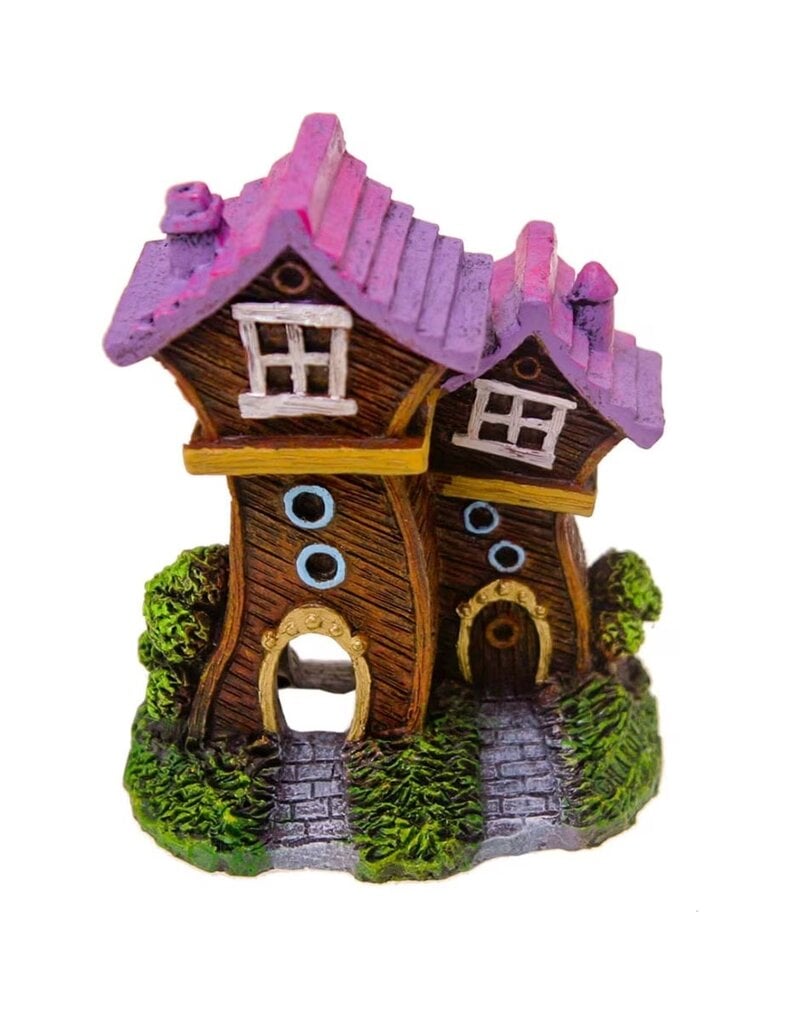 Blue Ribbon Pet Exotic Environments Funhouse Village Purple Ornament XSm