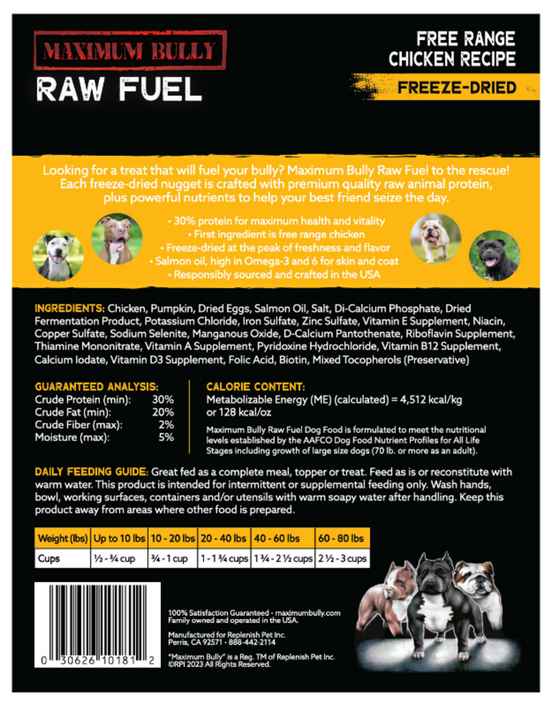 Maximum Bully Maximum Bully Raw Fuel Dog Treats Chicken 4 Oz