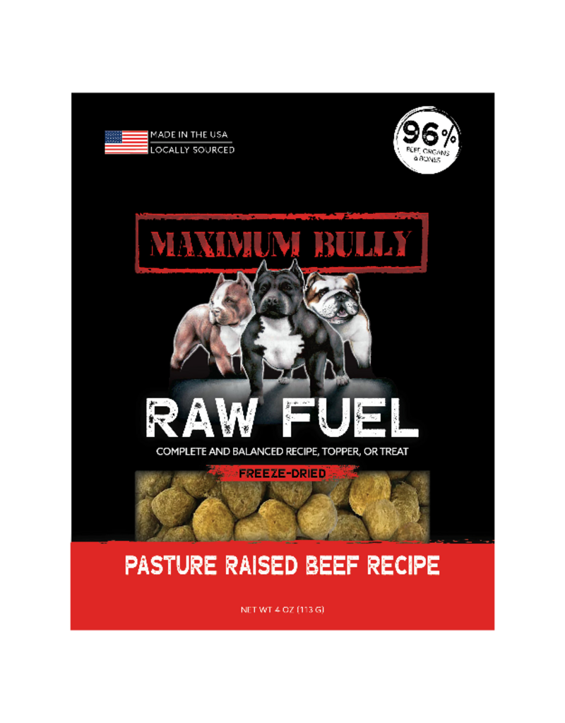 Maximum Bully Maximum Bully Raw Fuel Dog Treats Beef 4 Oz