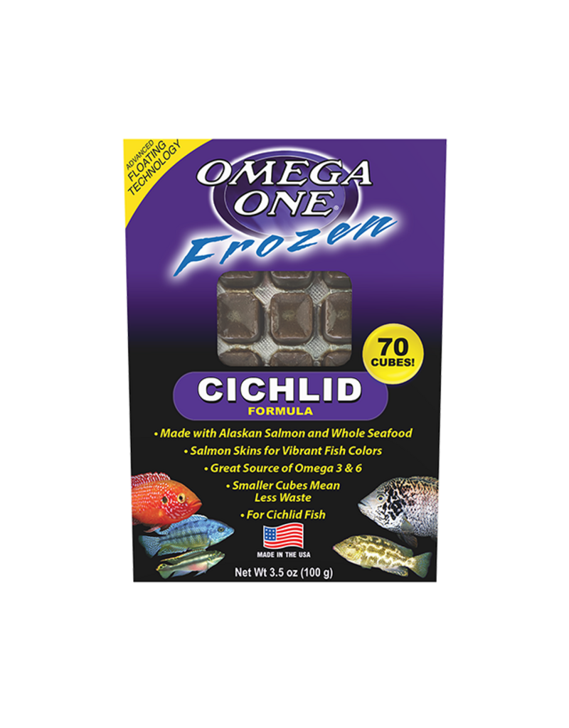 Spectrum Omega 1 Frozen Cichlid Cube Fish Food 3.5 Oz
