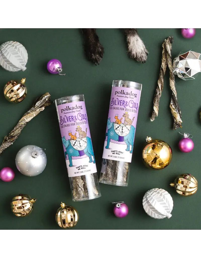 Polka Dog Bakery Polka Silver and Gold Dog Treats 2.5Oz