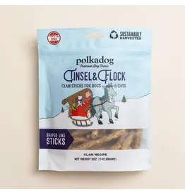 Polka Dog Bakery Polka Tinsel and Flock Clam Treats 5Oz Pouch