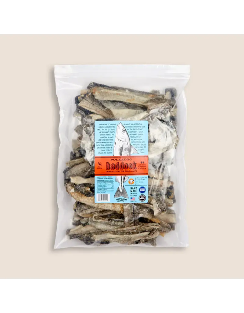 Polka Dog Bakery Polka Dog Haddock Skin 1 lb Bulk