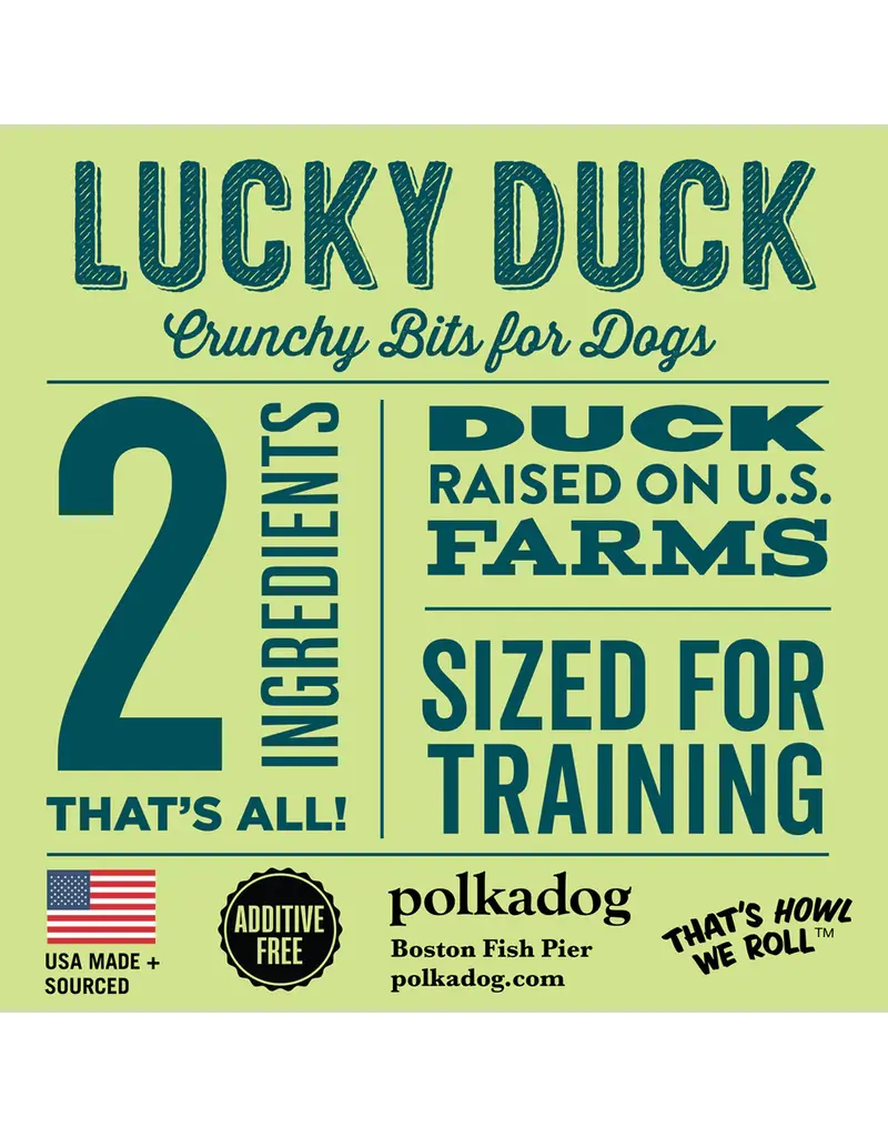 Polka Dog Bakery Polka Lucky Duck Bits Dog Treat 8OZ