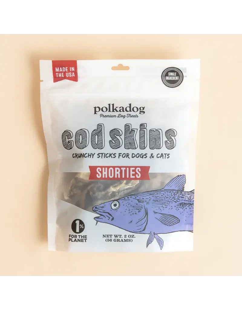 Polka Dog Bakery Polka Dog Cod Skins Shorties 12OZ