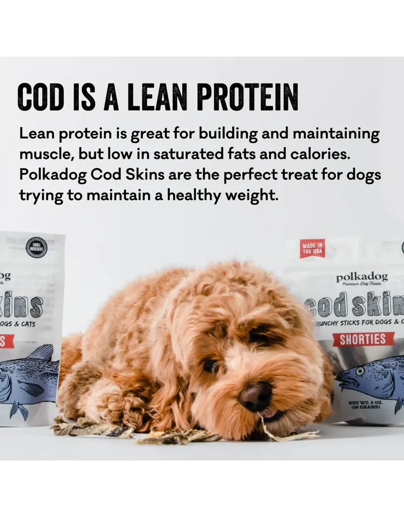 Polka Dog Bakery Polka Dog Cod Skins Shorties 12OZ