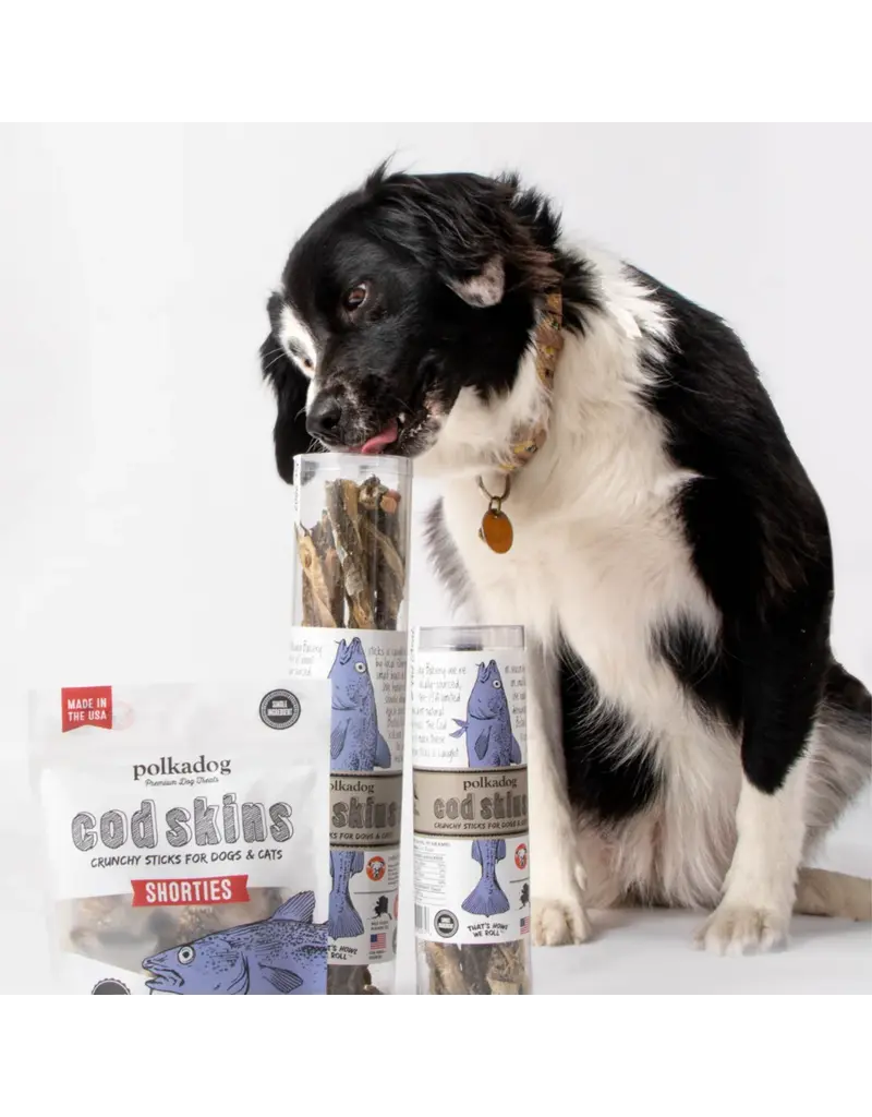 Polka Dog Bakery Polka Dog Cod Skins Shorties 12OZ
