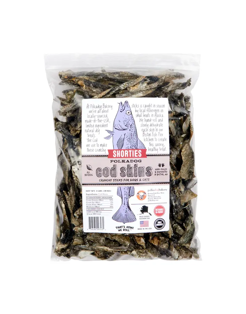 Polka Dog Bakery Polka Dog Cod Skins Shorties 12OZ