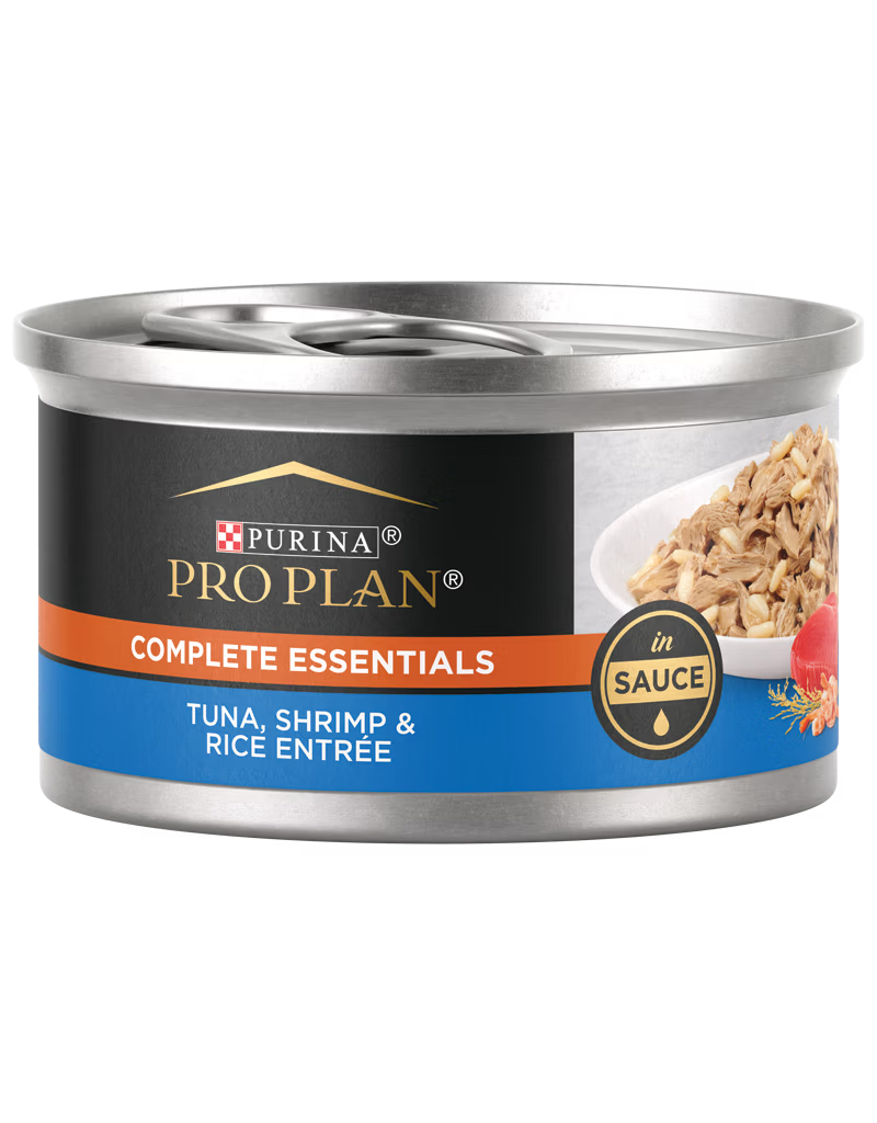 ProPlan Pro Plan Complete Essentials Tuna, Shrimp, Rice Entree in Sauce Cat Food 3oz can
