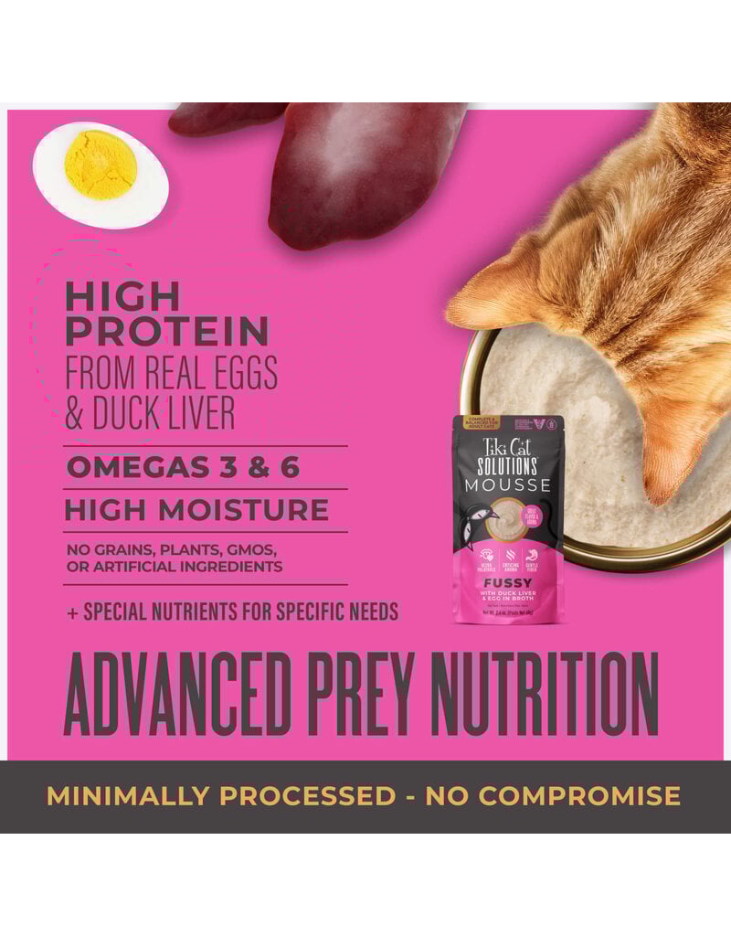 Tiki Pet Tiki Cat Solutions Mousse Fussy Duck/Egg 2.4 Oz