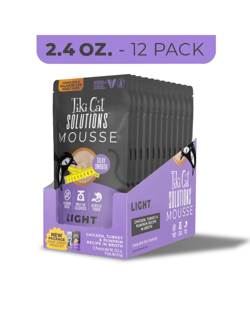Tiki Pet Tiki Cat Solutions Mousse Light Turkey/Chicken 2.4 Oz