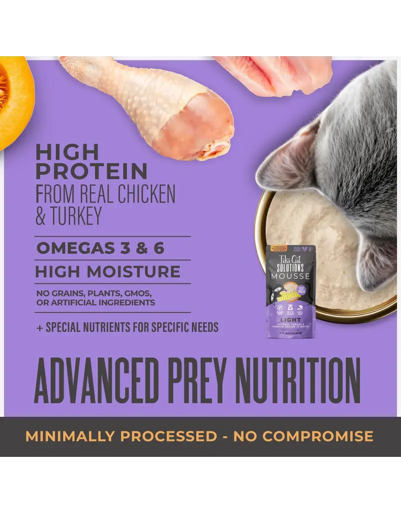 Tiki Pet Tiki Cat Solutions Mousse Light Turkey/Chicken 2.4 Oz