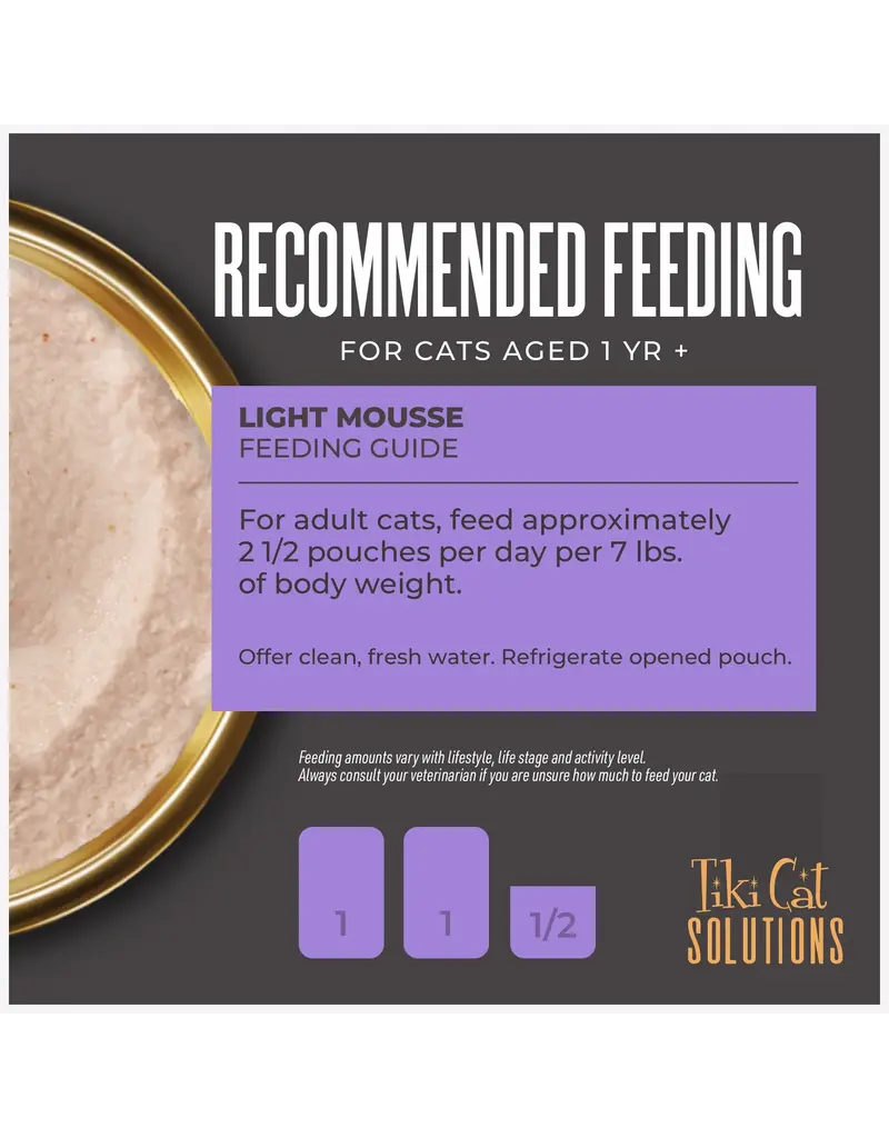 Tiki Pet Tiki Cat Solutions Mousse Light Turkey/Chicken 2.4 Oz
