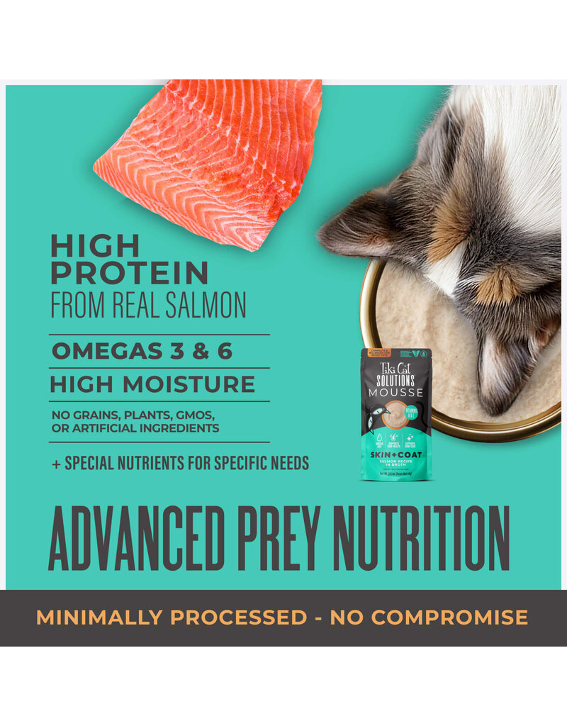Tiki Pet Tiki Cat Solutions Mousse Skin & Coat Salmon 2.4 Oz pouch