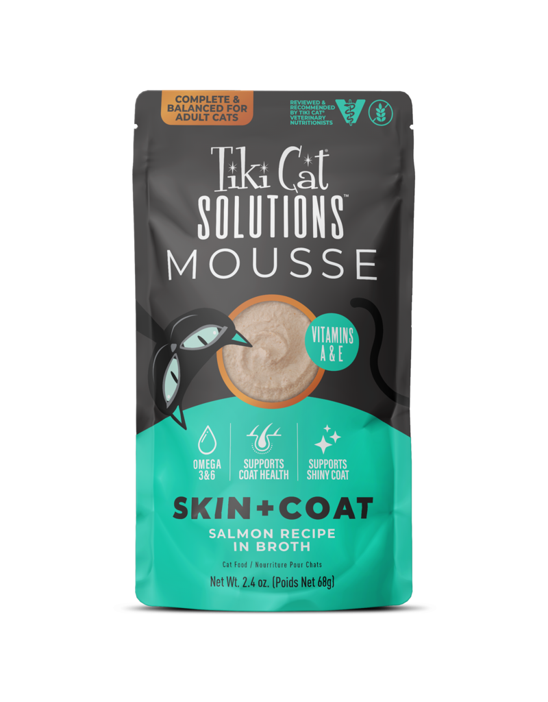 Tiki Pet Tiki Cat Solutions Mousse Skin & Coat Salmon 2.4 Oz pouch