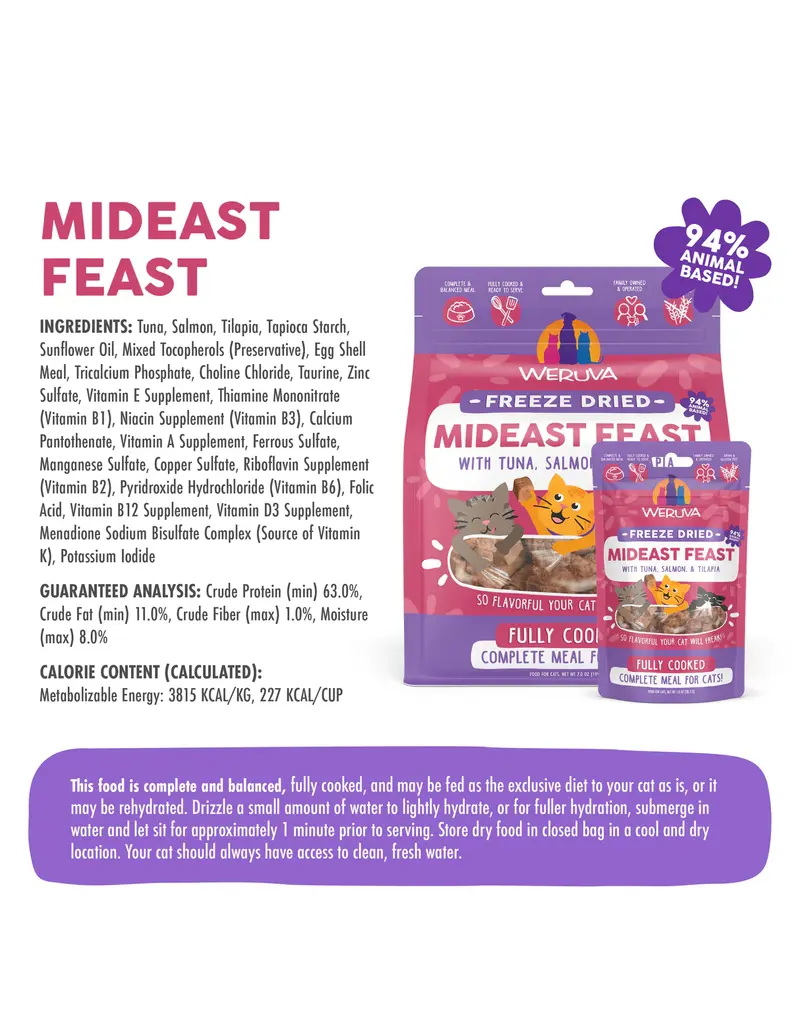 Weruva Weruva Mideast Feast Freeze Dried Cat Food 7 Oz