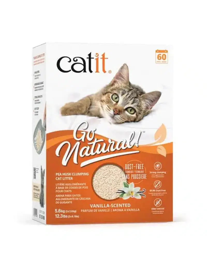 Catit Catit Go Natural Pea Husk Multi Cat Clumping Litter Vanilla 3.6 Kg