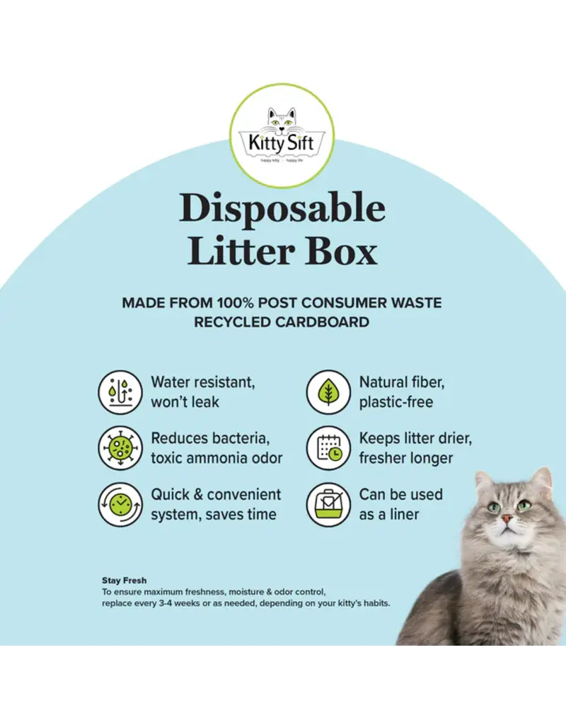 Worldwise Kitty Sift Disposable Cat Litter Box 3-Pk