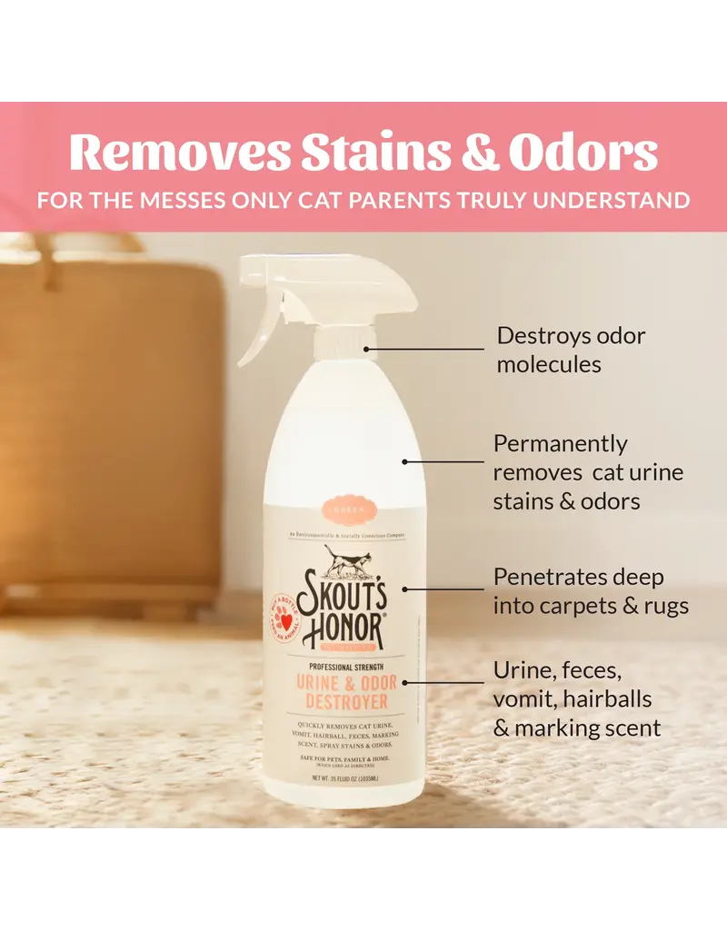 Skout's Honor Skouts Honor Urine & Odor Destroyer Cat Spray 35 Oz