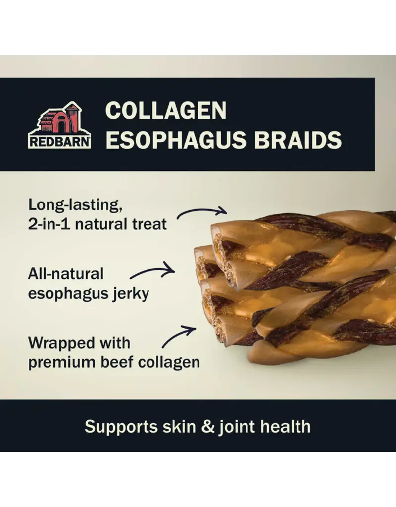 Redbarn Redbarn Collagen Wrapped Esophagus Braid 1.7 Oz