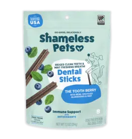 Shameless Pet Shameless Pet Dog Dental Sticks Blueberry/Mint 7.2 Oz