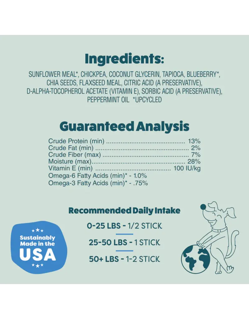 Shameless Pet Shameless Pet Dog Dental Sticks Blueberry/Mint 7.2 Oz