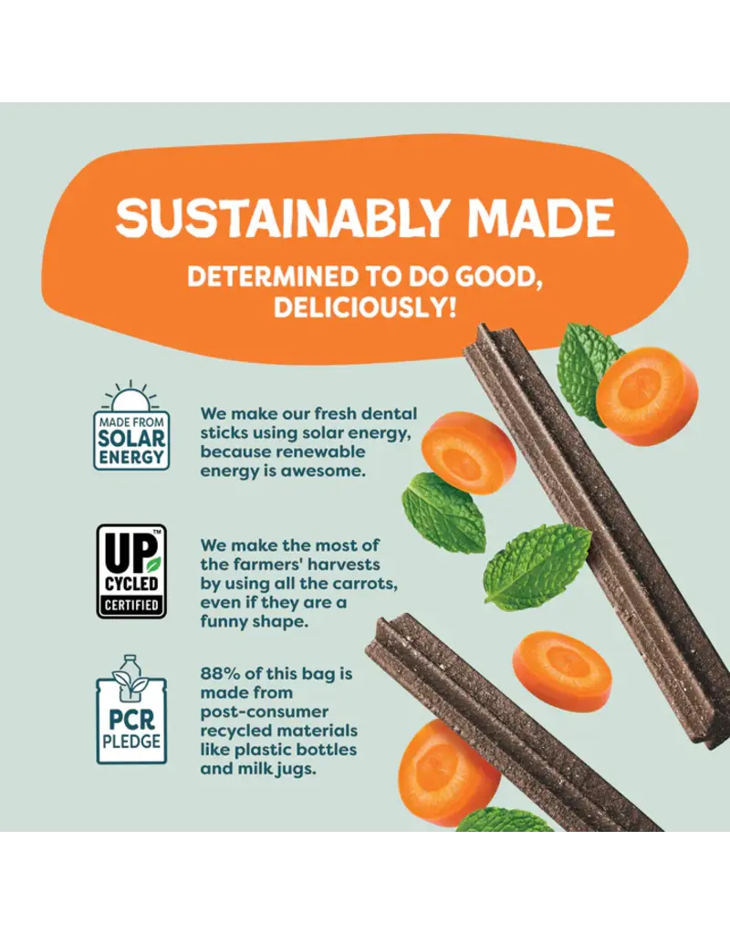 Shameless Pet Shameless Pet Dog Dental Sticks Carrot/Salmon 7.2 Oz