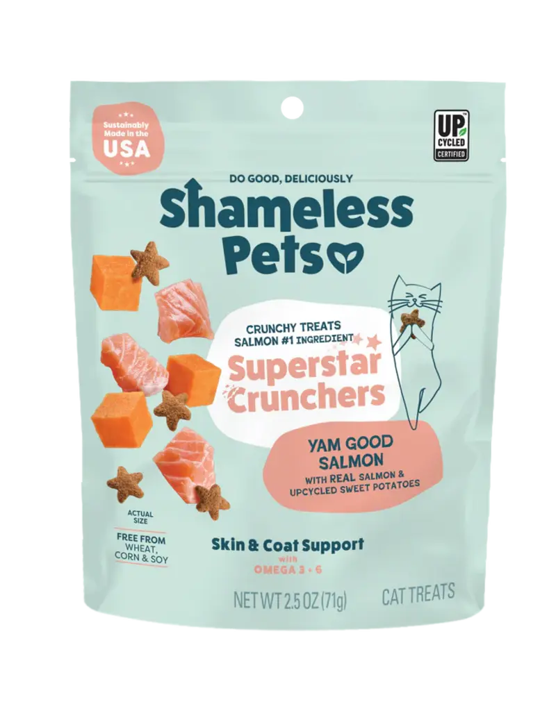 Shameless Pet Shameless Pet Catnip N Chill Yam Good Salmon Crunchy Cat Treats 2.5 Oz