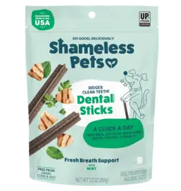 Shameless Pet Shameless Pet Dog Dental Sticks Chicken/Parsley 7.2 Oz