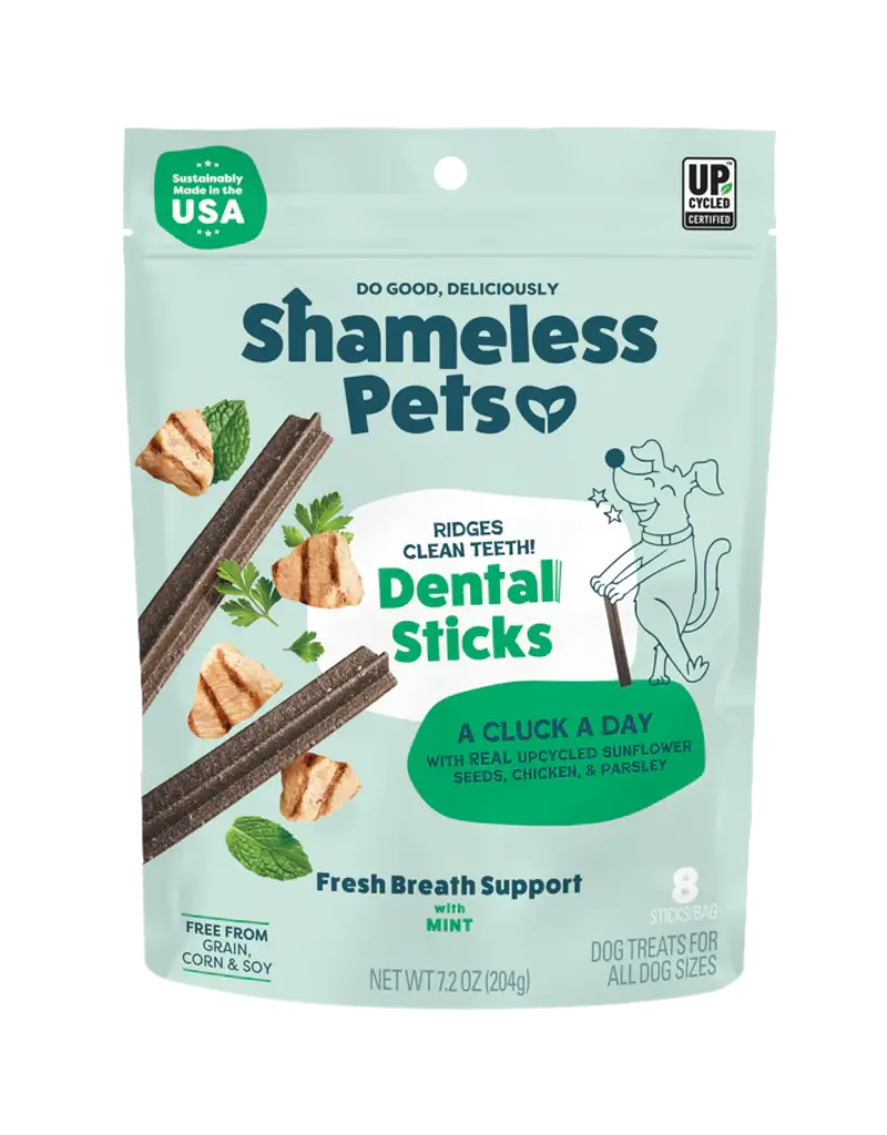 Shameless Pet Shameless Pet Dog Dental Sticks Chicken/Parsley 7.2 Oz
