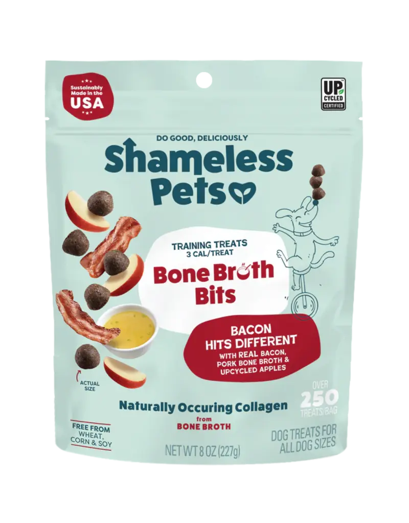 Shameless Pet Shameless Pet Bacon & Bone Broth Dog Training Treats 8 Oz