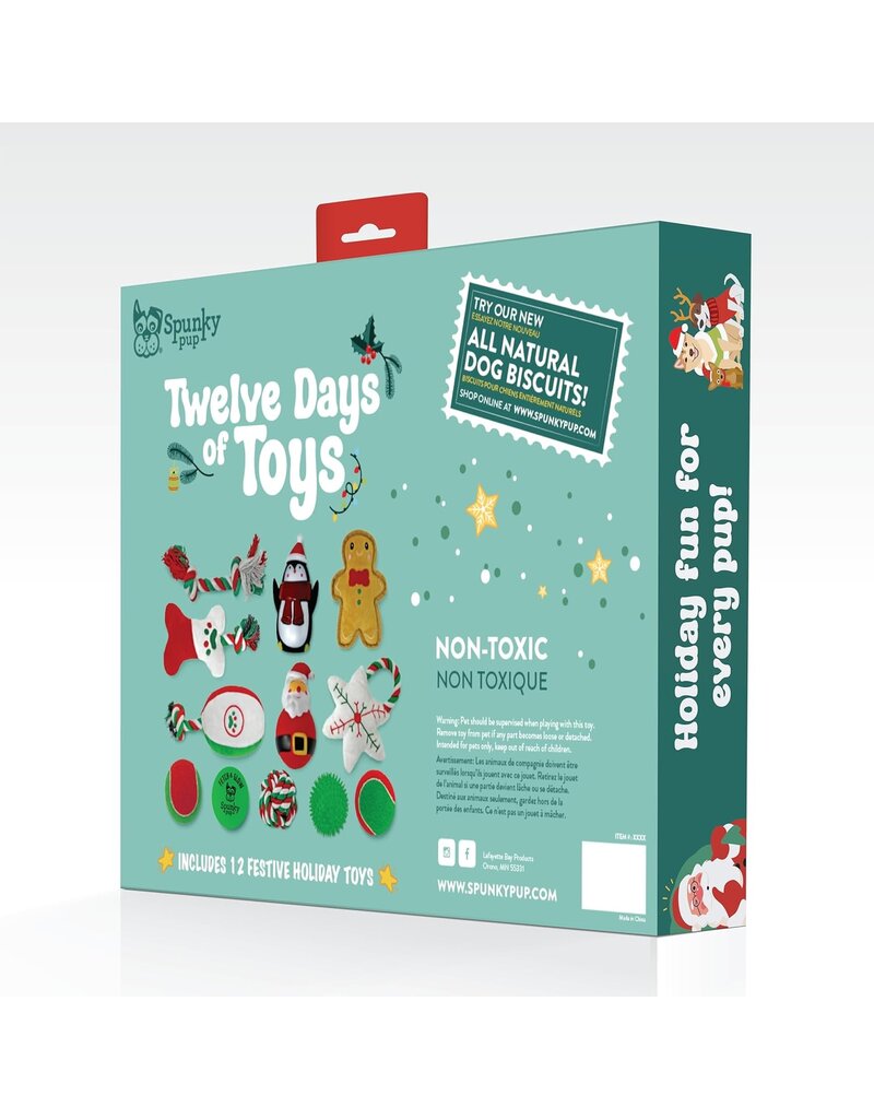 Spunky Pup Spunky Pup Holiday Advent Calendar Dog Toys 12 Pc