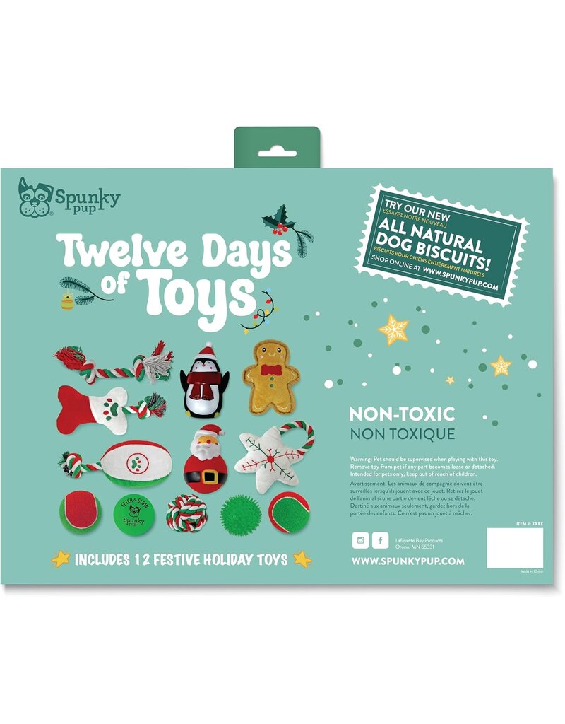Spunky Pup Spunky Pup Holiday Advent Calendar Dog Toys 12 Pc