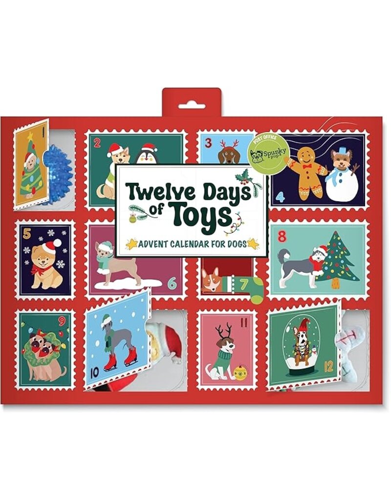 Spunky Pup Spunky Pup Holiday Advent Calendar Dog Toys 12 Pc