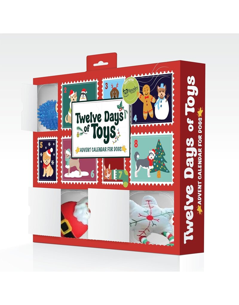 Spunky Pup Spunky Pup Holiday Advent Calendar Dog Toys 12 Pc