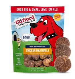 Clifford the Big Red Dog Clifford Soft and Chewy Meatballs Dog Treat Chicken 6 Oz